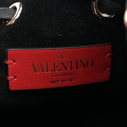 Valentino Garavani Grained Calfskin Rockstud Bucket Bag Black 6 of 10