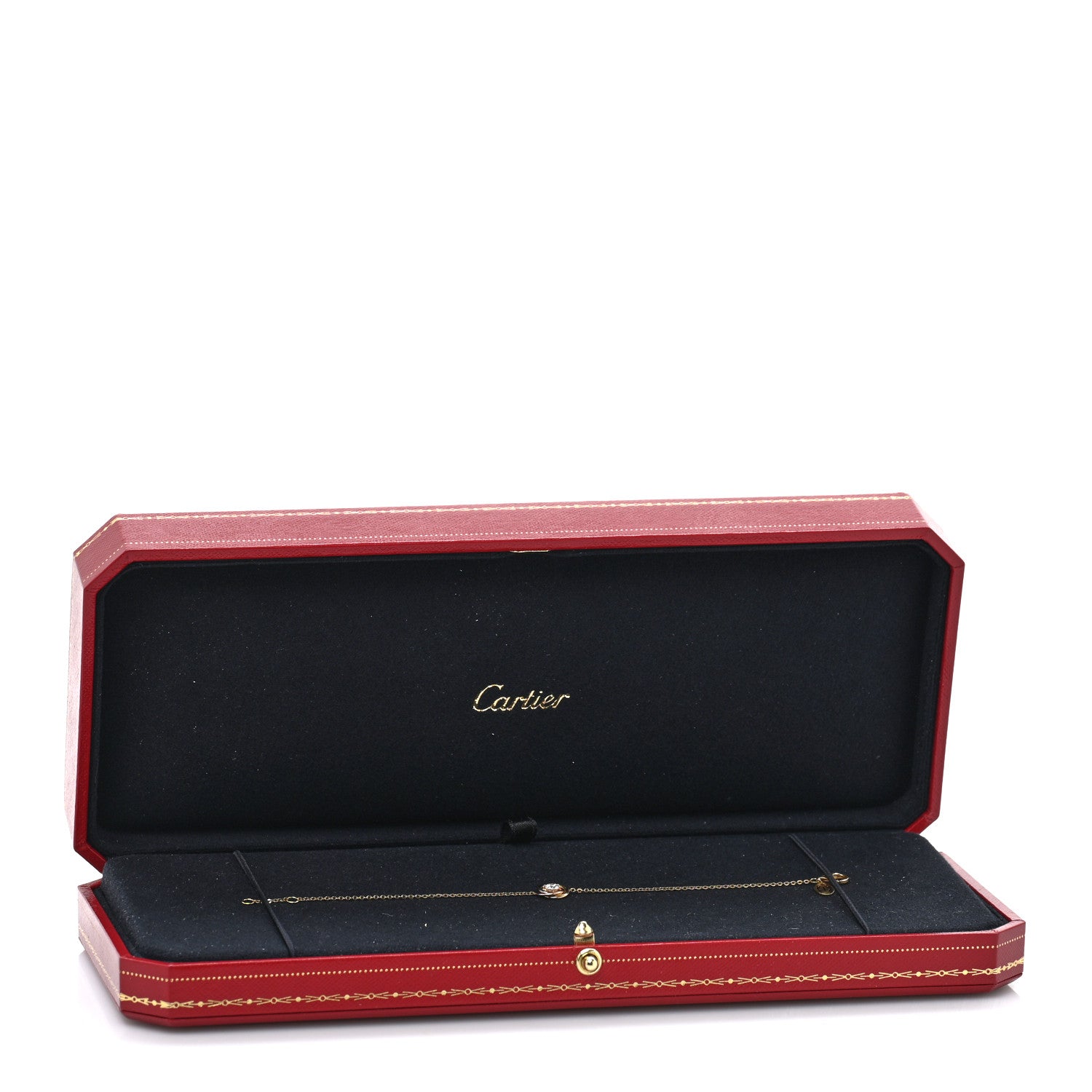 Cartier 18K Pink Yellow White Gold Diamond Trinity One Diamond Chain Bracelet 4 of 4