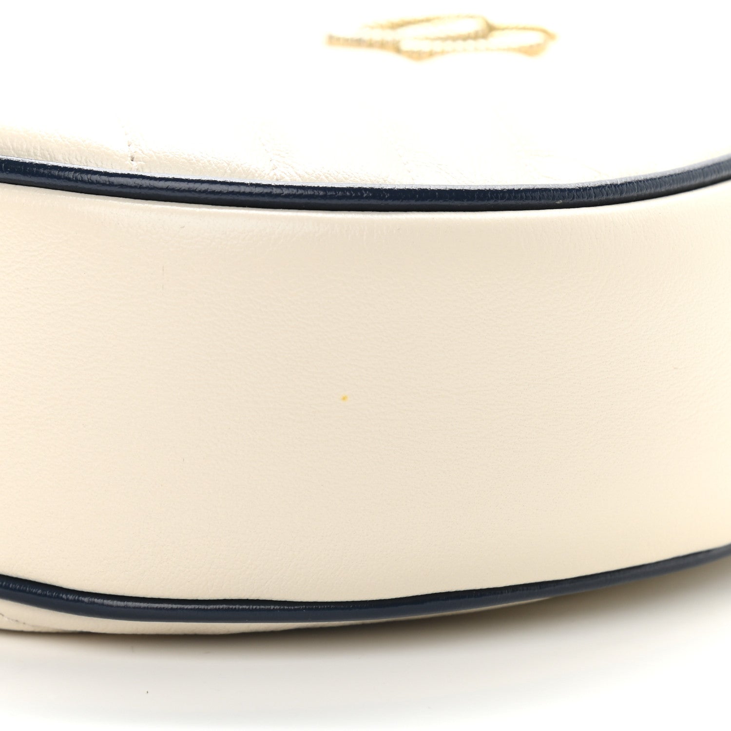 Gucci Azalea Calfskin Matelasse Diagonal Mini Torchon GG Marmont Round Shoulder Bag Mystic White Blue Agata 9 of 9