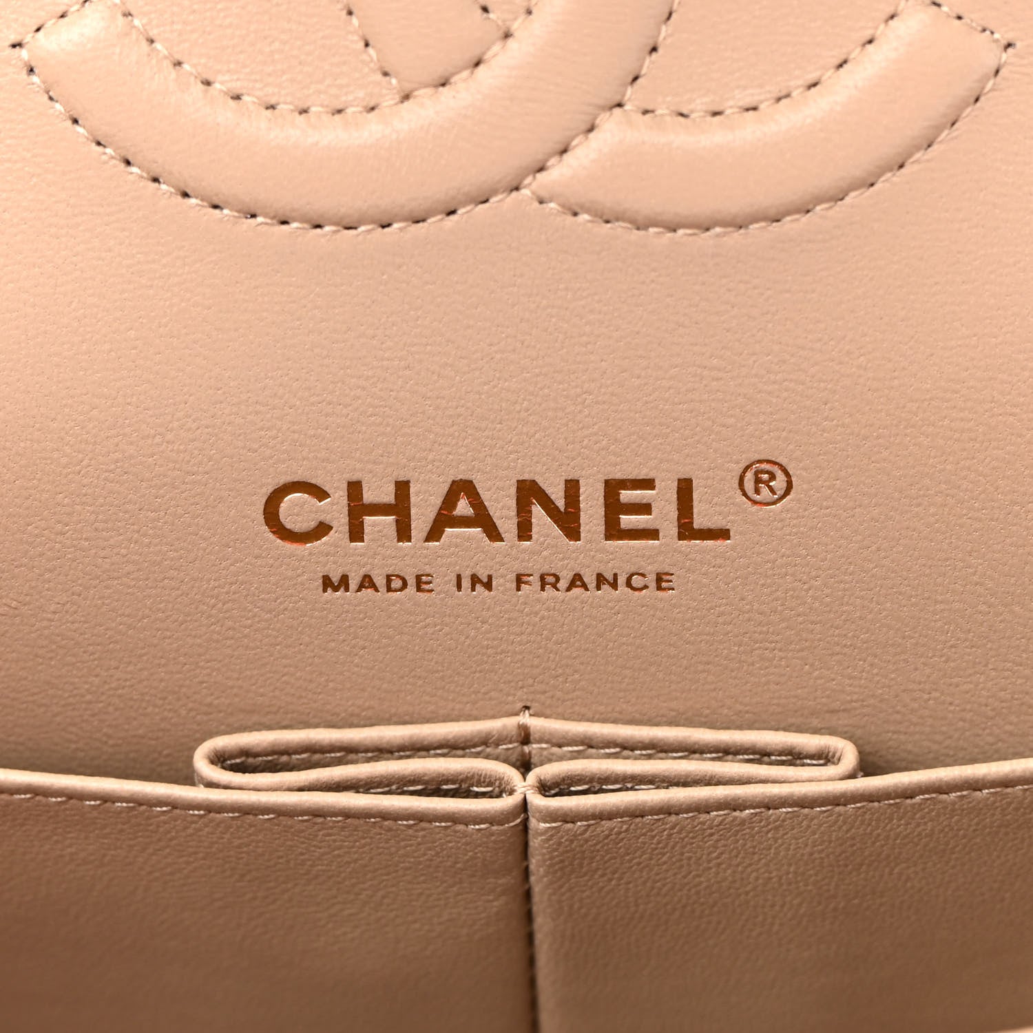 Chanel Iridescent Caviar Quilted Medium Double Flap Dark Beige 6 of 9