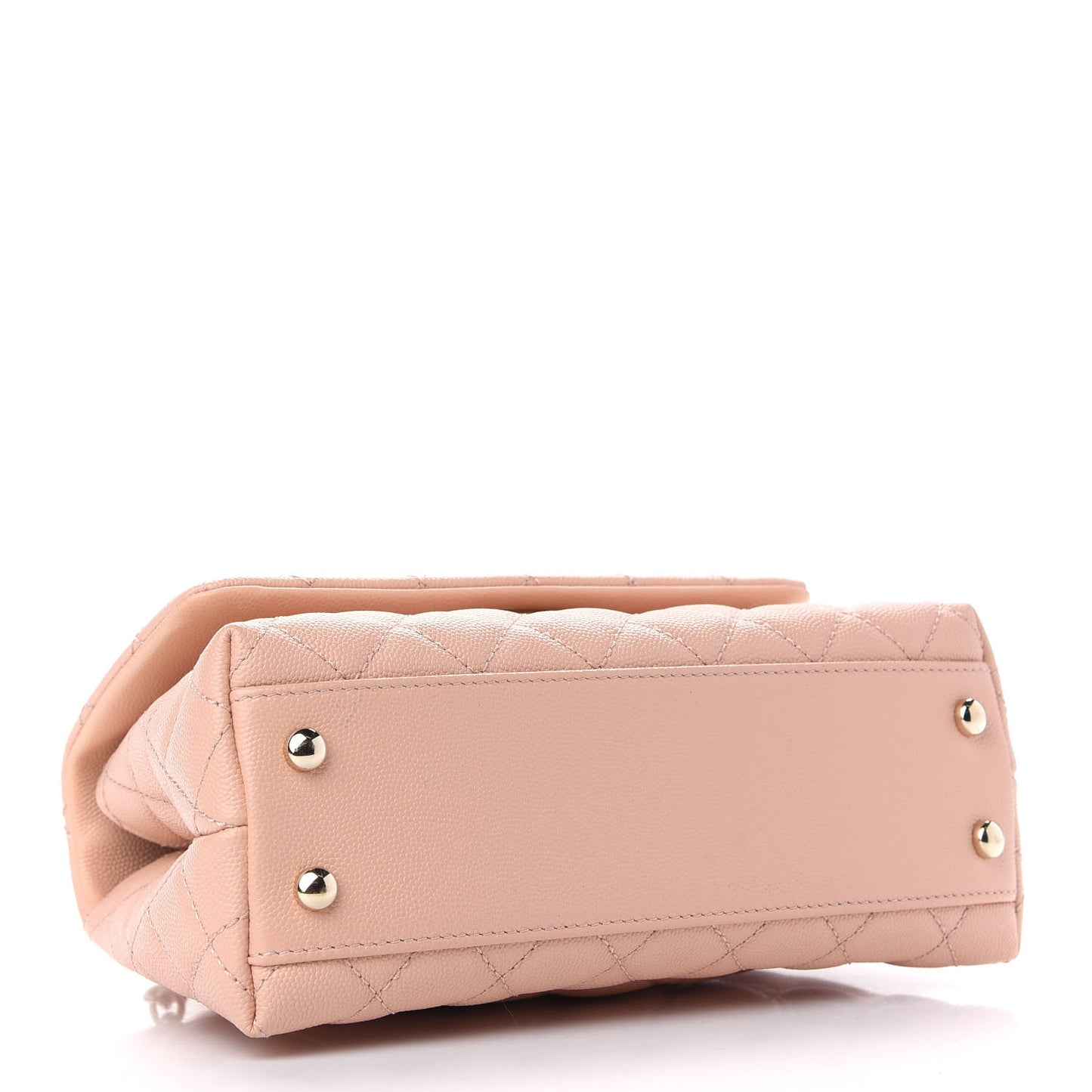 Caviar Quilted Mini Coco Handle Flap Light Pink