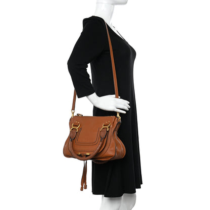 Chloe Calfskin Small Marcie Satchel Tan 2 of 10