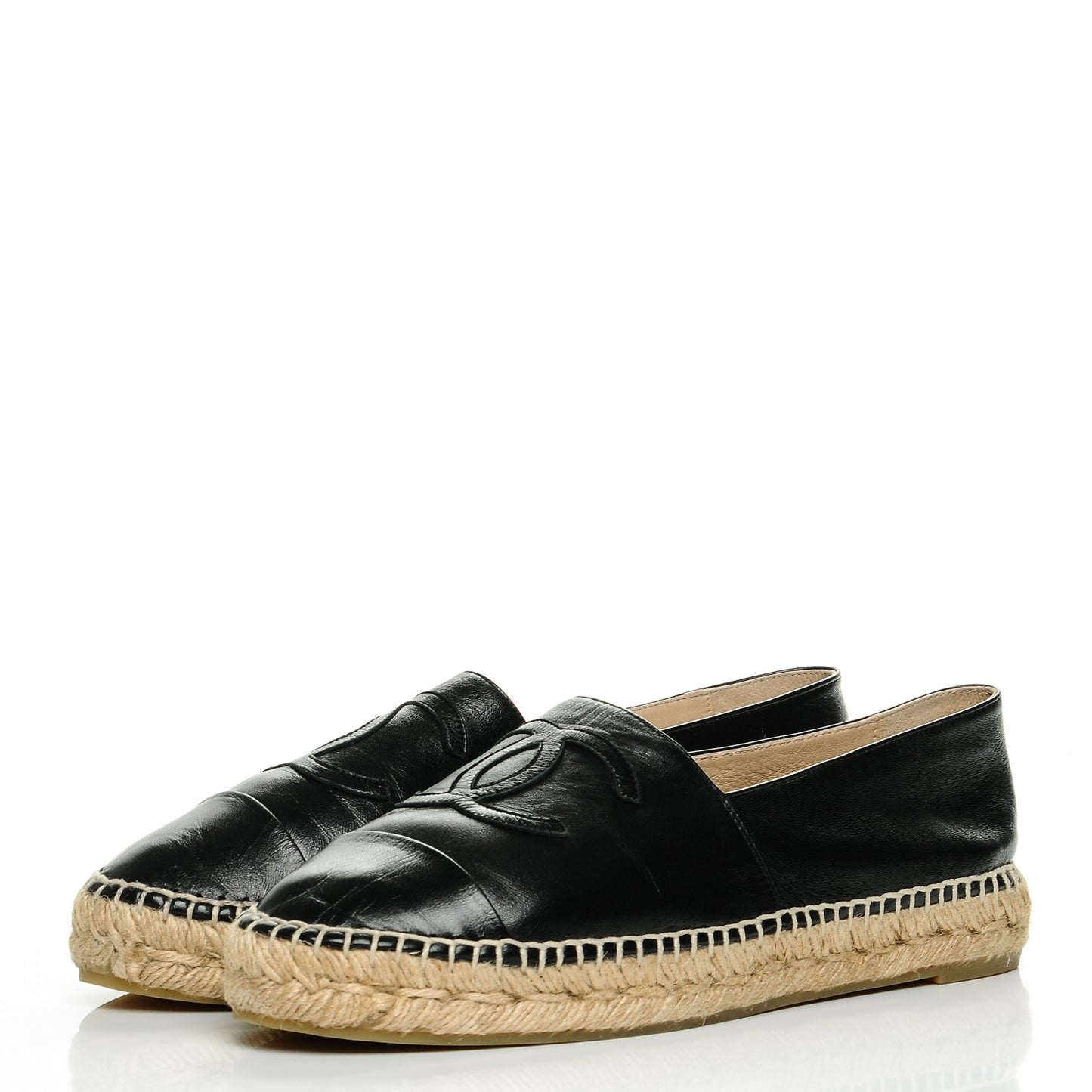 Lambskin CC Espadrilles 40 Black