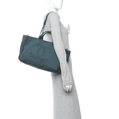 Chanel Canvas Large Double Face Shopping Tote Green 2 of 10