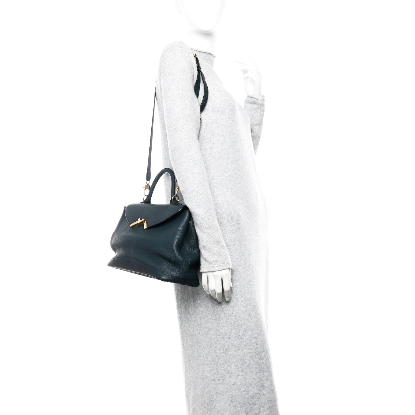 Taurillon Blush Calfskin Gabby MM  Peacock