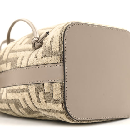 Fendi Chenille Vitello King FF Mini Mon Tresor Bucket Bag Tortora Nuvola 9 of 13