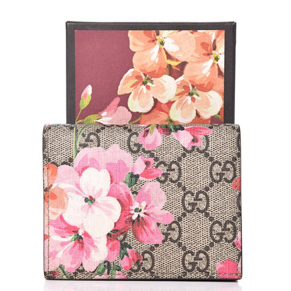 Gucci GG Supreme Monogram Blooms Card Case Beige Multicolor Dry Rose 8 of 8