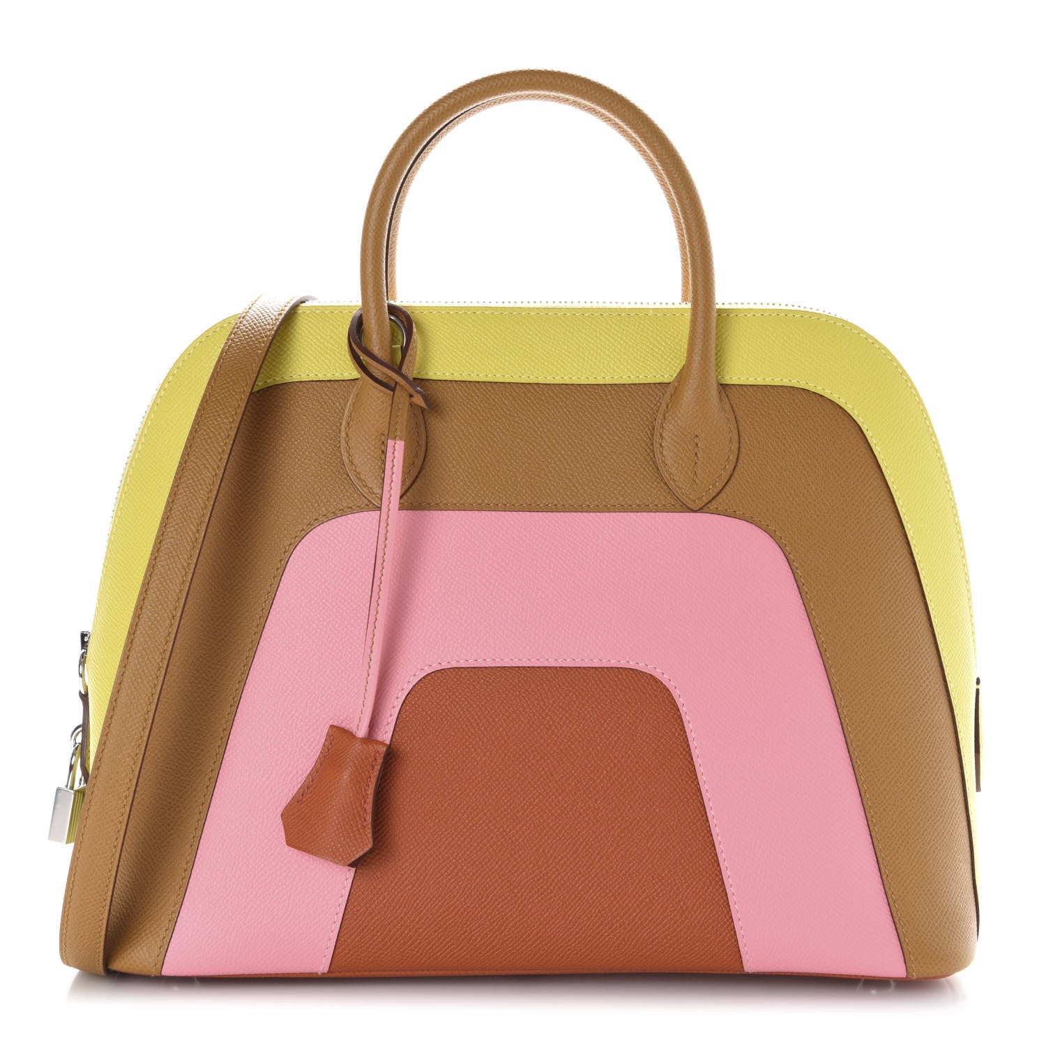 Hermes Epsom 1923 Sunrise Bolide 30 Lime Sesame Rose Confetti Terre Battue 1 of 13