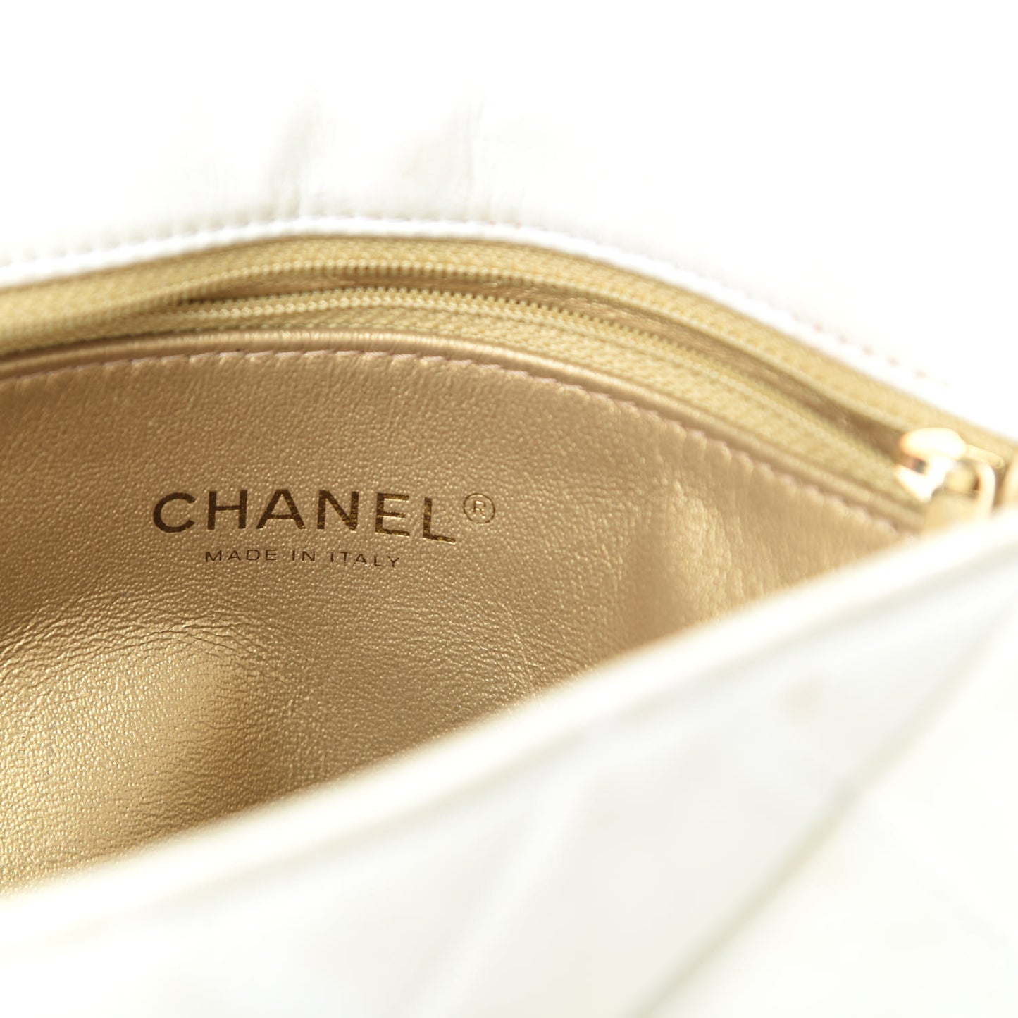 Lambskin Quilted Large Side-Packs White