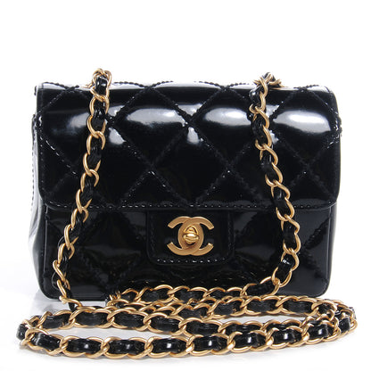 Chanel Patent Calfskin Quilted Mini Square Flap Black 1 of 8