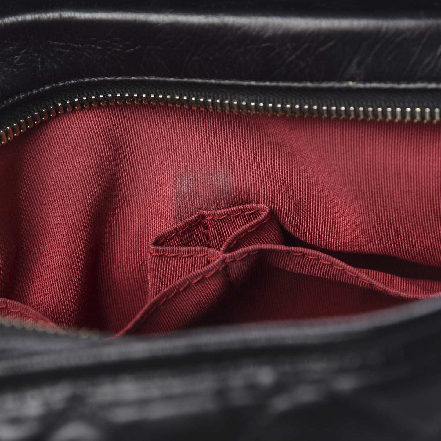 Aged Calfskin Quilted Medium Gabrielle Hobo Black
