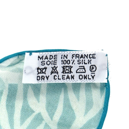 Hermes Silk Mousseline Under The Waves Shawl 140 Aqua Turquoise Violet 4 of 4