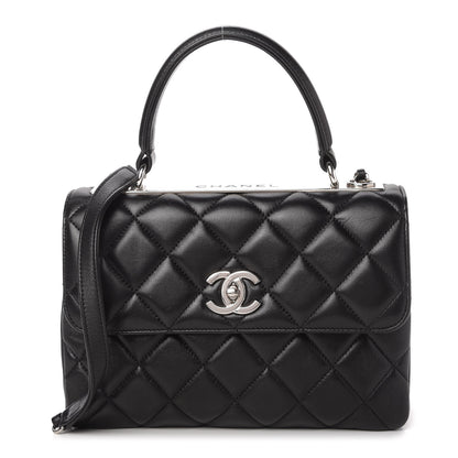Chanel Lambskin Quilted Small Trendy CC Dual Handle Flap Bag Black 1 of 10