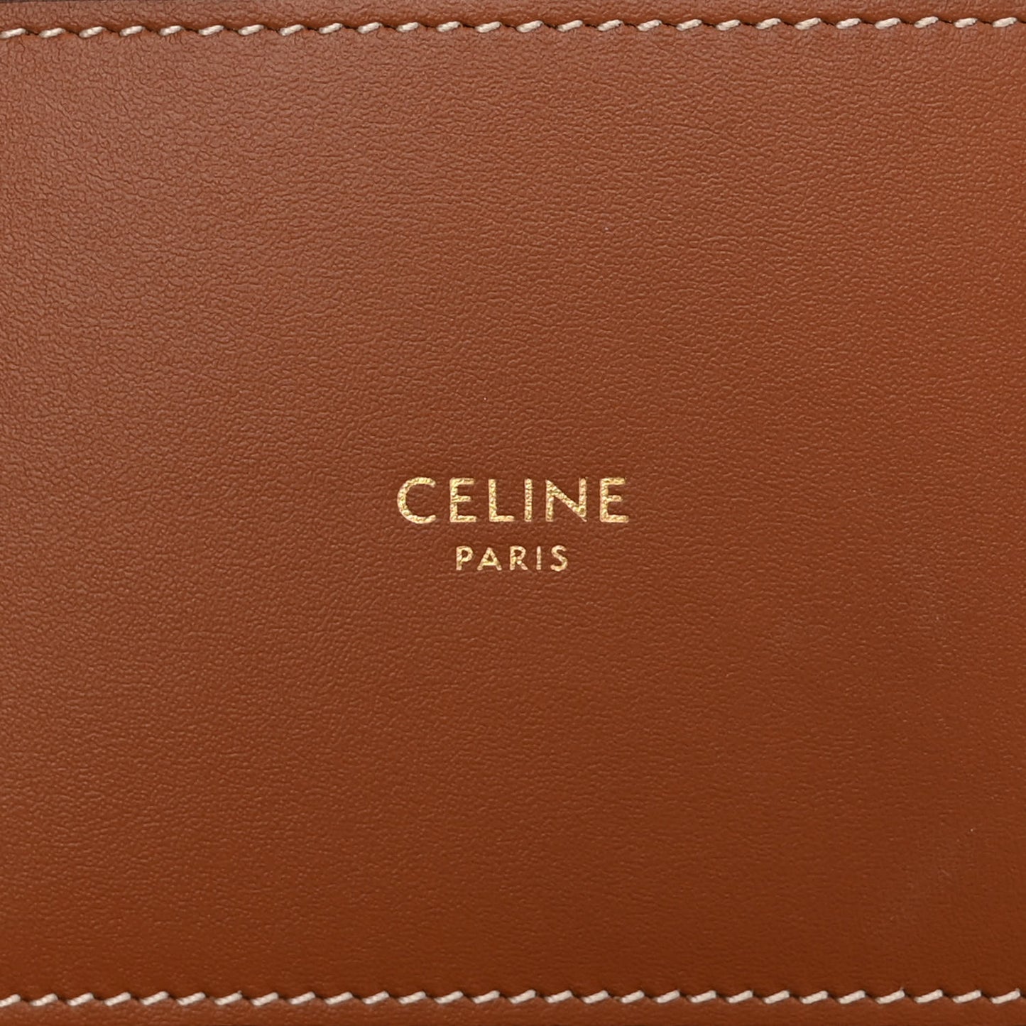 Triomphe Canvas Calfskin Vanity Case Tan
