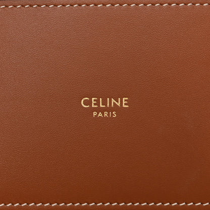 Celine Triomphe Canvas Calfskin Vanity Case Tan 5 of 12