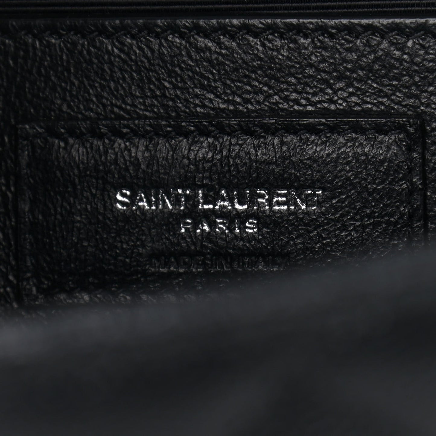 Grain De Poudre Textured Mixed Matelasse Triquilt Medium Monogram Satchel Black