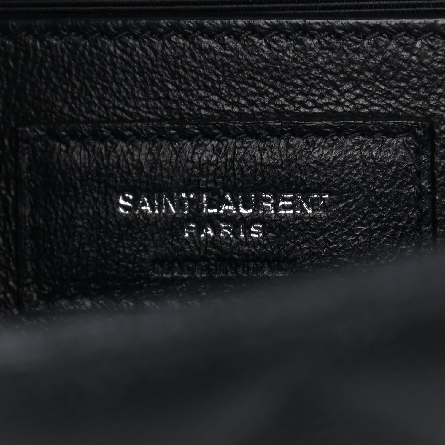 Saint Laurent Grain De Poudre Textured Mixed Matelasse Triquilt Medium Monogram Satchel Black 8 of 10