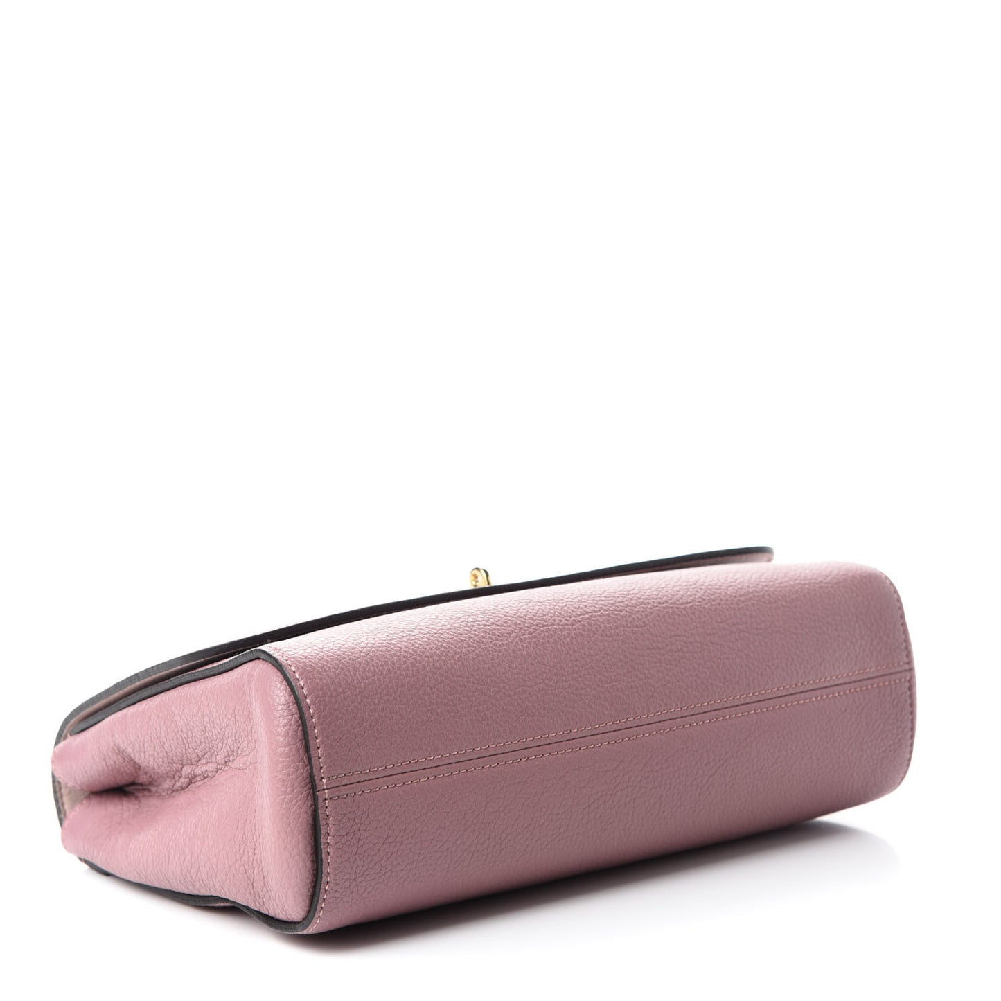 Calfskin Goat Medium Lily Flap Dark Blush