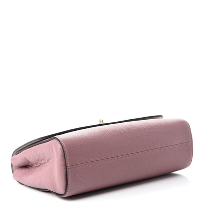 Mulberry Calfskin Goat Medium Lily Flap Dark Blush 4 of 14
