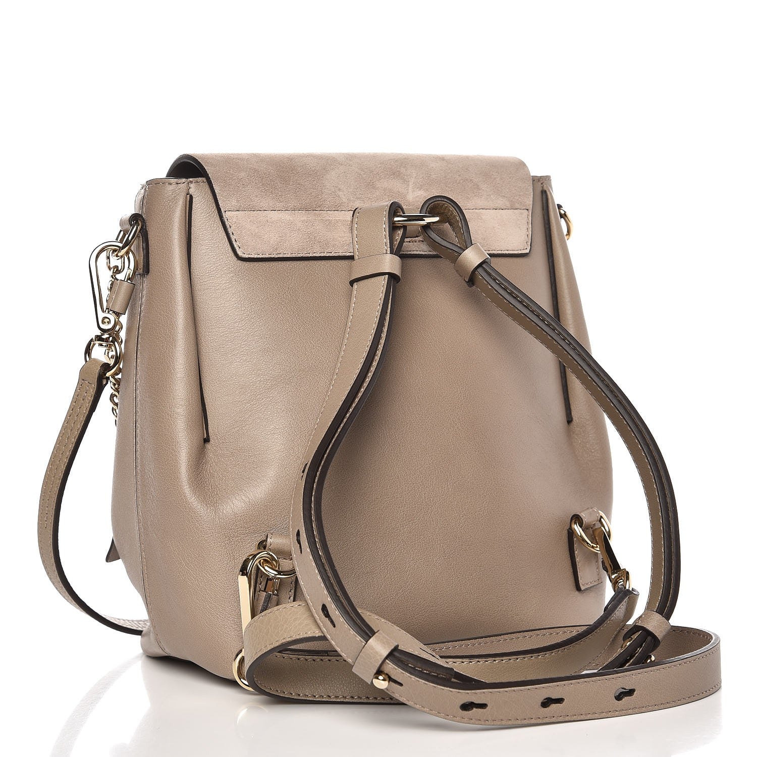 Chloe Suede Calfskin Small Faye Backpack Motty Grey 1 of 6