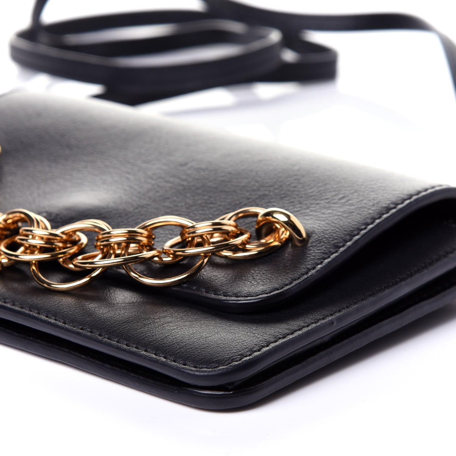 Chloe Smooth Calfskin Drew Bijou Clutch Black 7 of 10