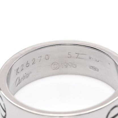 Cartier 18K White Gold 5.5mm LOVE Ring 57 8 4 of 4