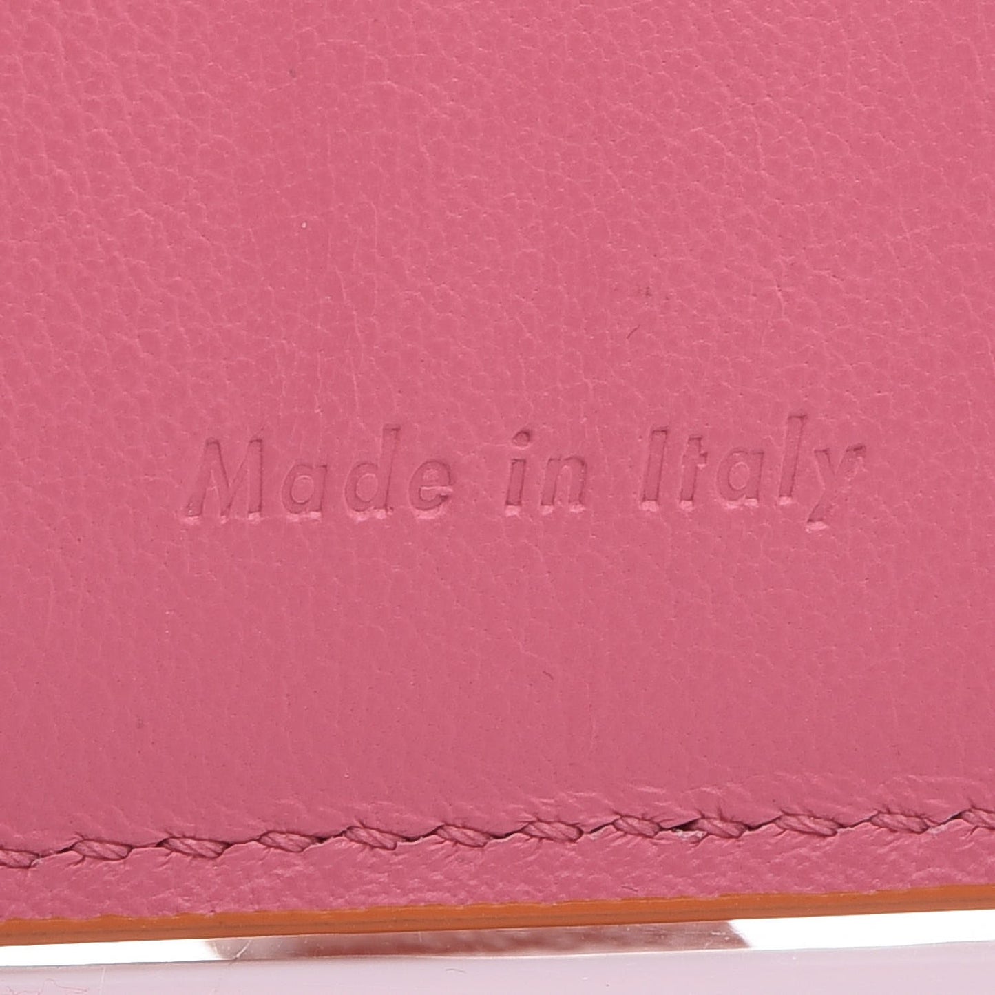 Grained Calfskin Medium Multifunction Strap Wallet Orange