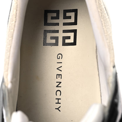 Givenchy Calfskin Neoprene Basket Basse Jaw Sneakers 44 Black White 9 of 9