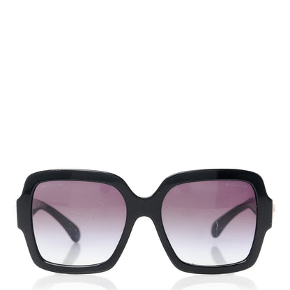 Chanel Acetate Charms Pearl Square Sunglasses 5479-A Black Gold 2 of 7