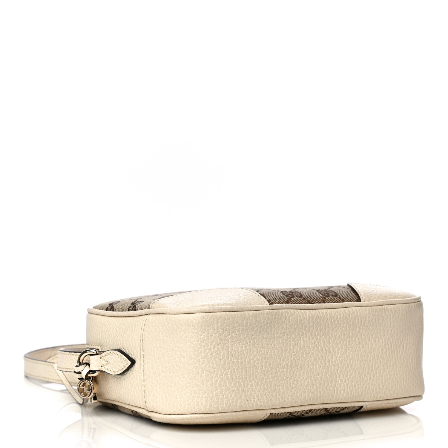 Gucci Monogram Dollar Calfskin Mini Bree Messenger Bag Beige Ebony Avoire 4 of 14