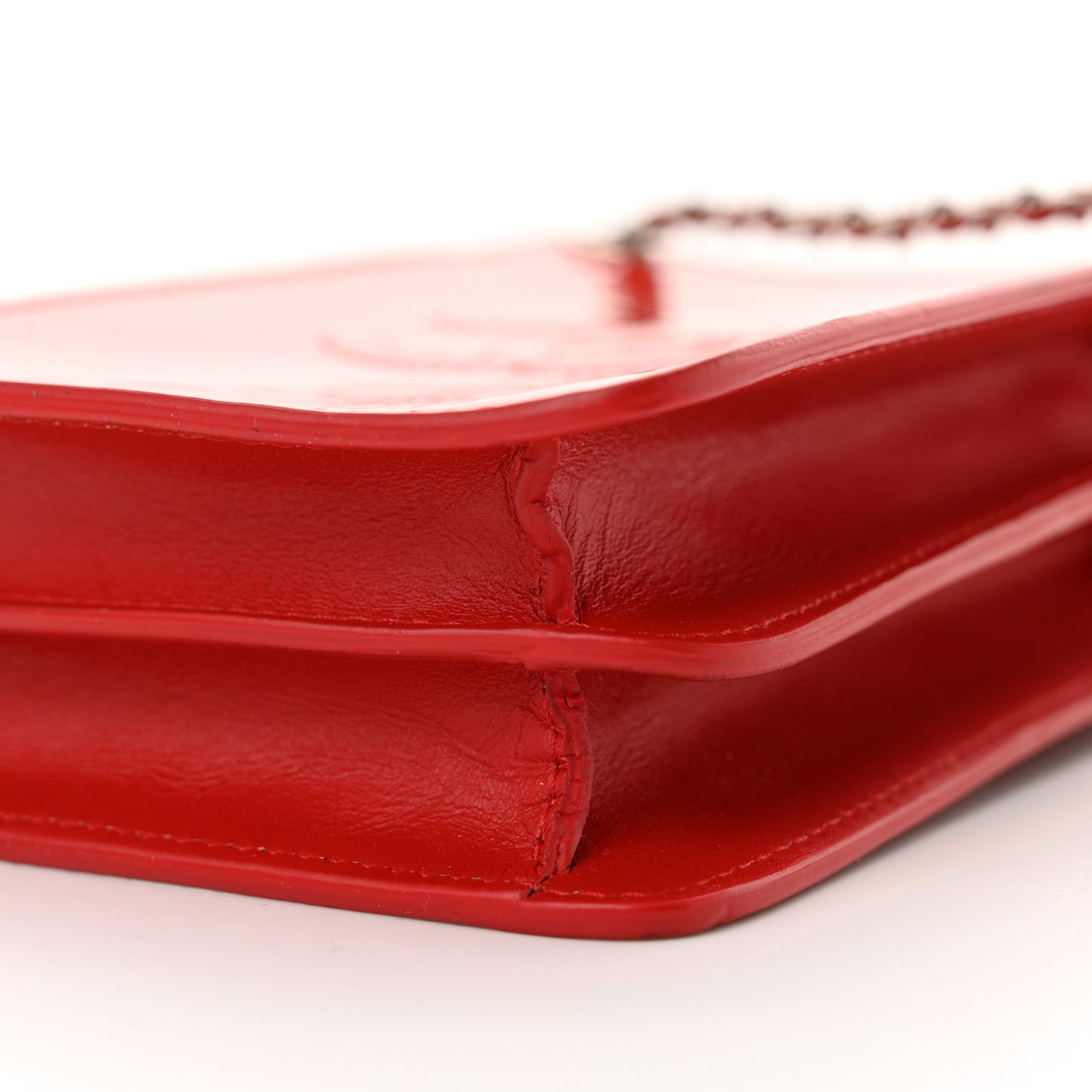 Patent Crossbody CC Phone Holder Red