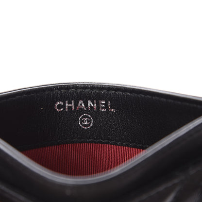 Chanel Aged Calfskin Quilted Gabrielle Card Holder Black 7 of 9