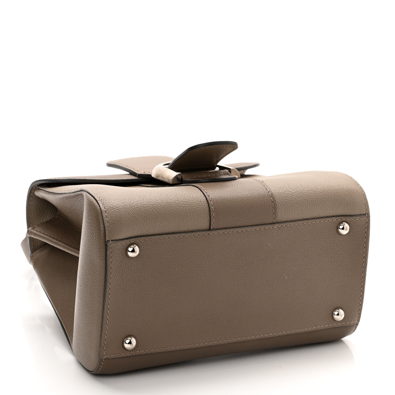 Delvaux Grained Calfskin Mini Brillant Satchel Camaieux Tourterelle 4 of 12