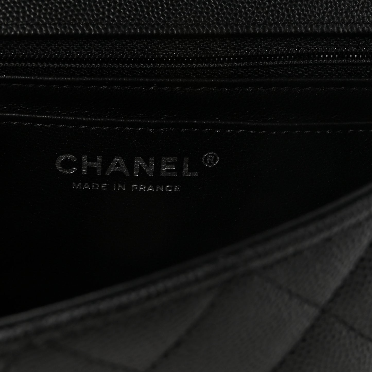 Caviar Quilted Mini Rectangular Flap Black
