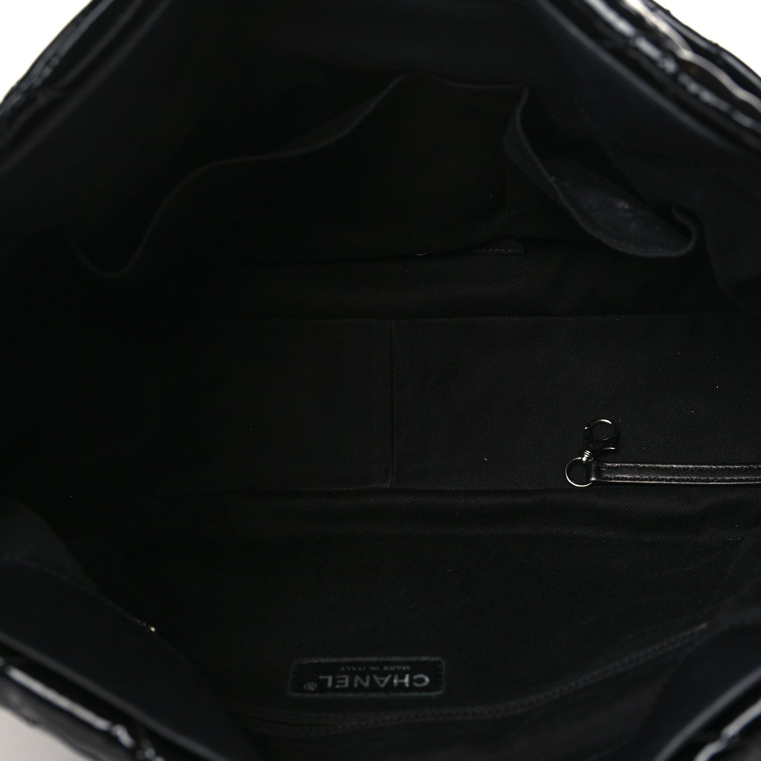 Chanel Patent Quilted Timeless CC Soft Tote Black 4 of 8