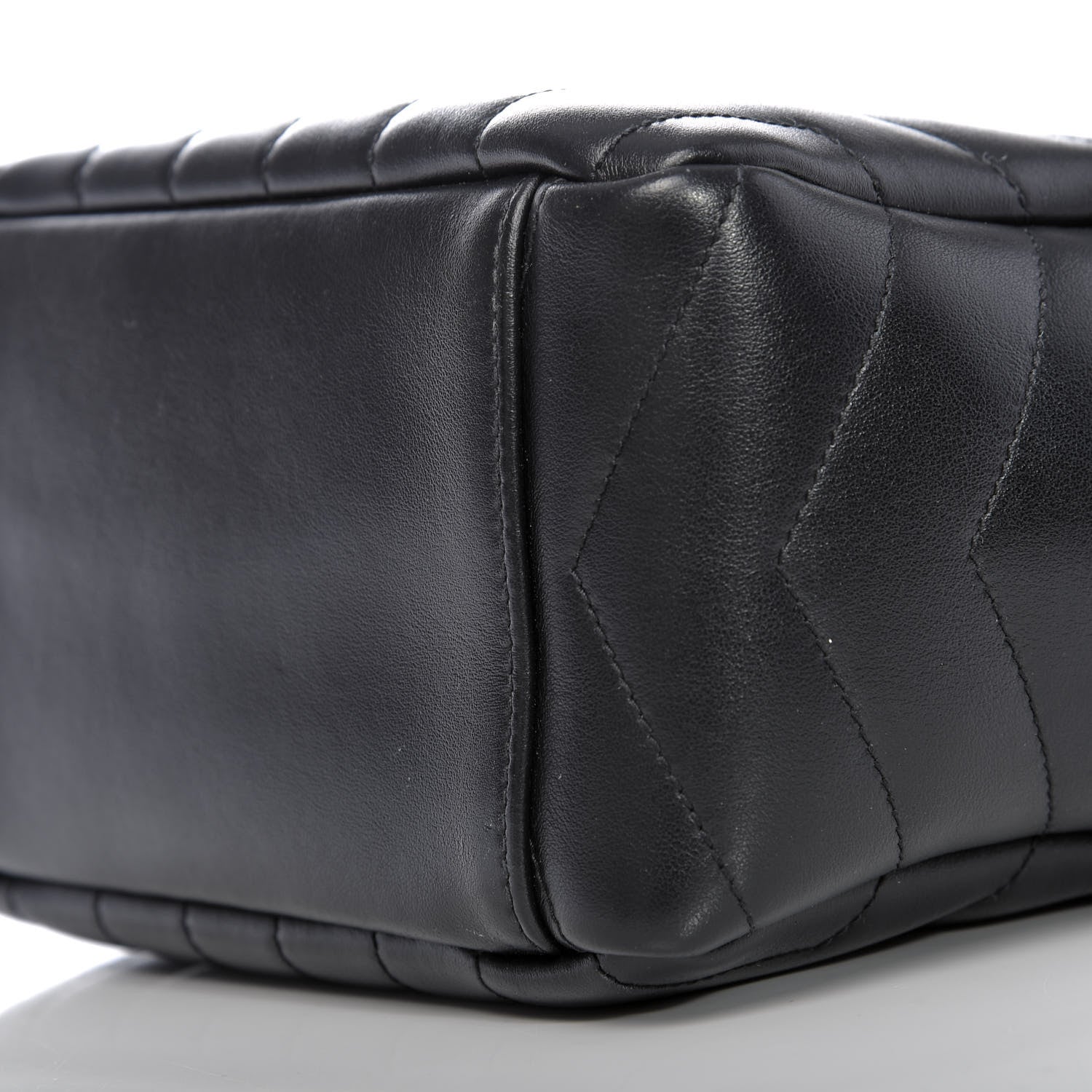 Saint Laurent Calfskin Y Quilted Monogram Small Loulou Bowling Bag Black 8 of 9