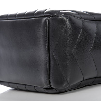 Saint Laurent Calfskin Y Quilted Monogram Small Loulou Bowling Bag Black 8 of 9