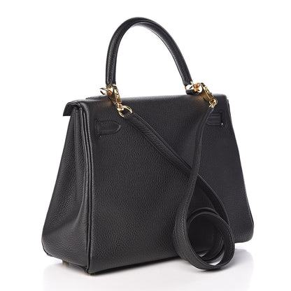 Hermes Togo Kelly Retourne 25 Black 3 of 34