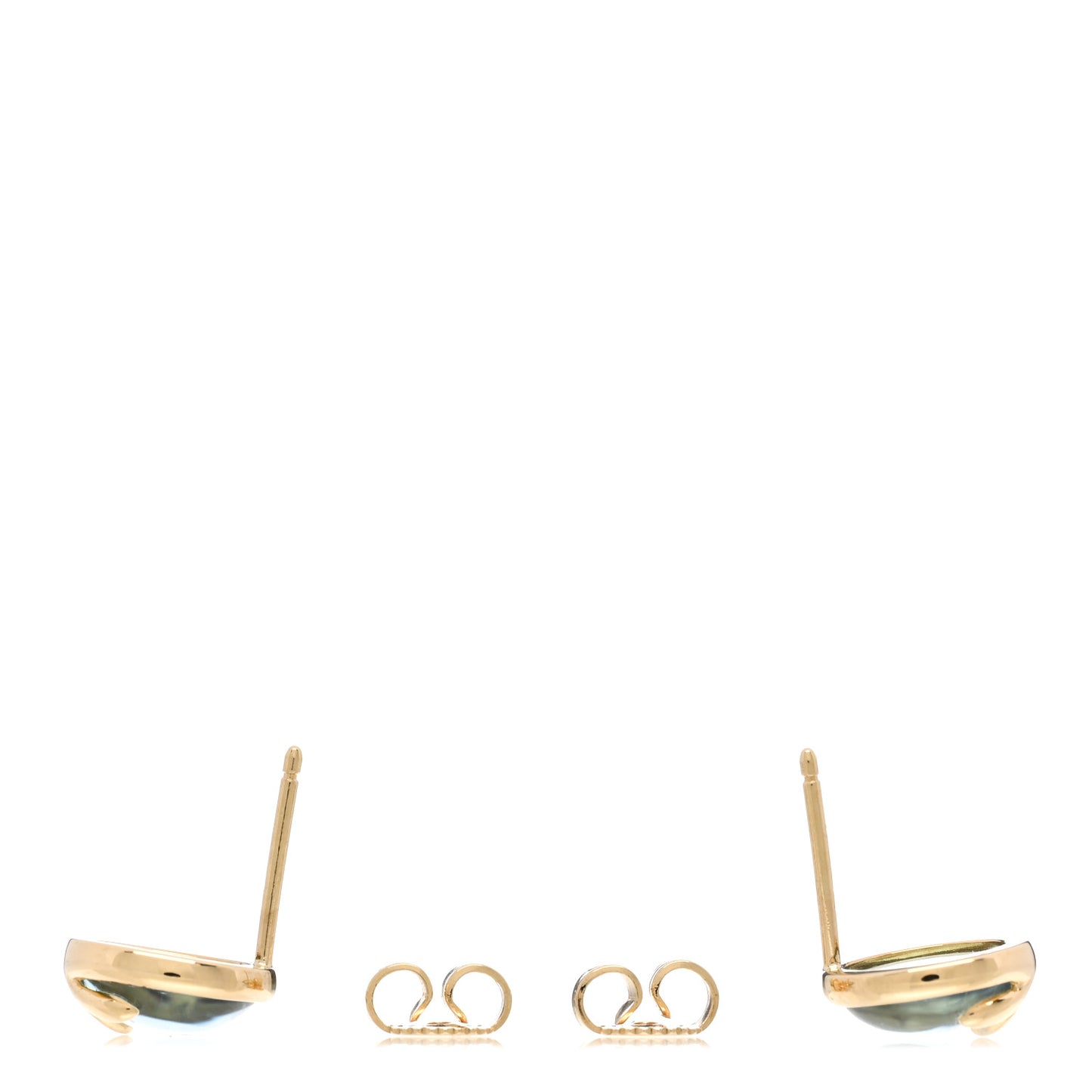 18K Yellow Gold Blue Topaz Paloma Picasso Olive Leaf Earrings