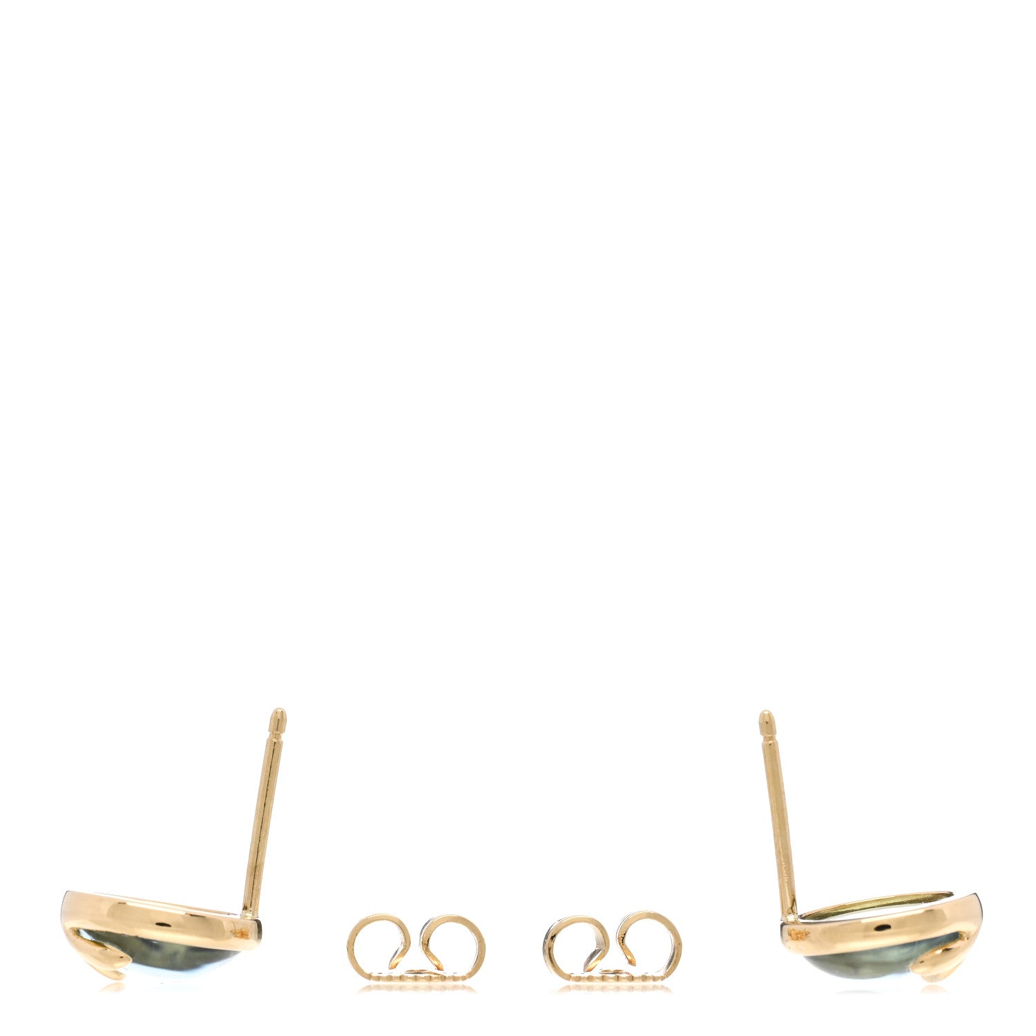 Tiffany 18K Yellow Gold Blue Topaz Paloma Picasso Olive Leaf Earrings 3 of 5