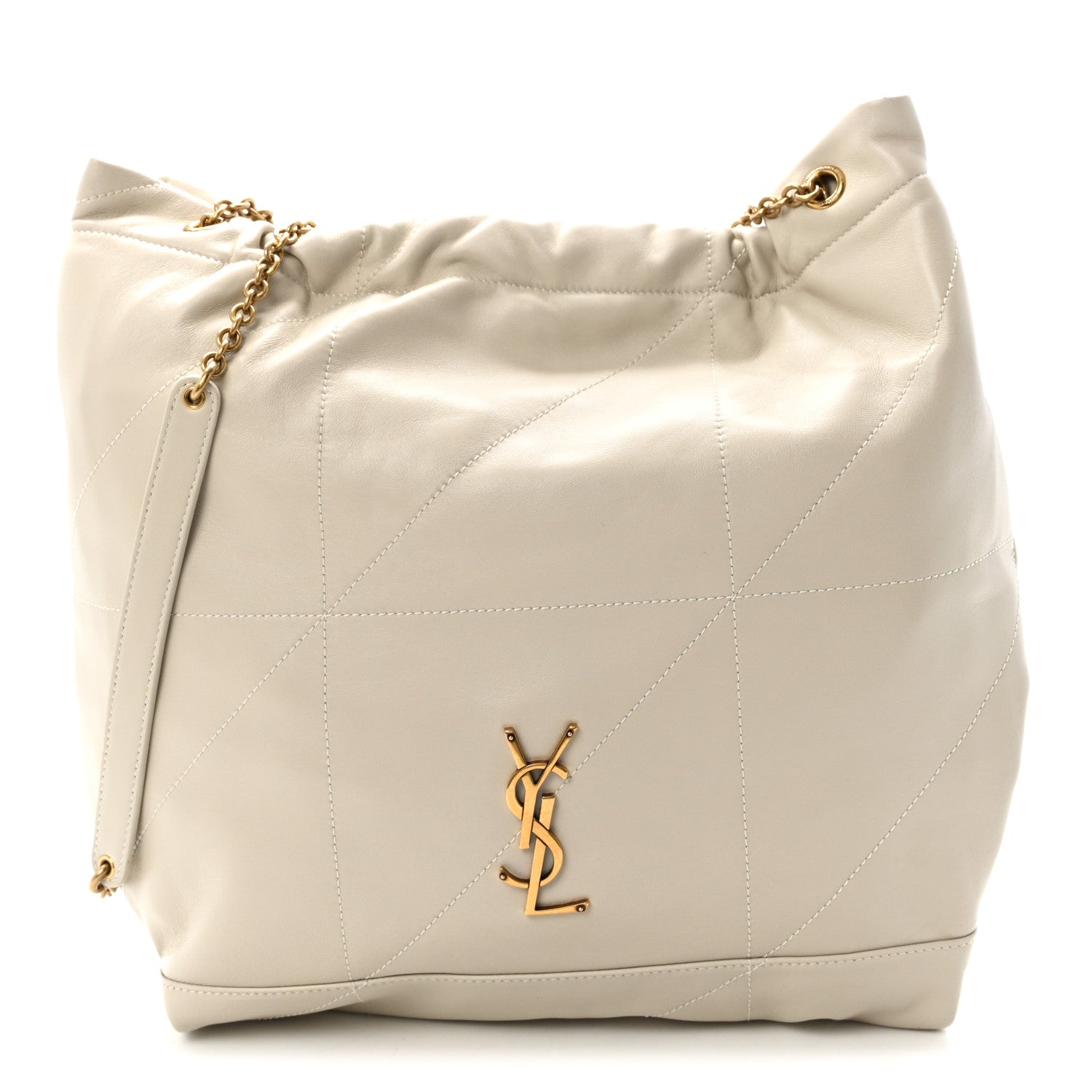 Saint Laurent Lambskin Matelasse Monogram Medium Jamie 4.3 Pochon Crema Soft 1 of 11