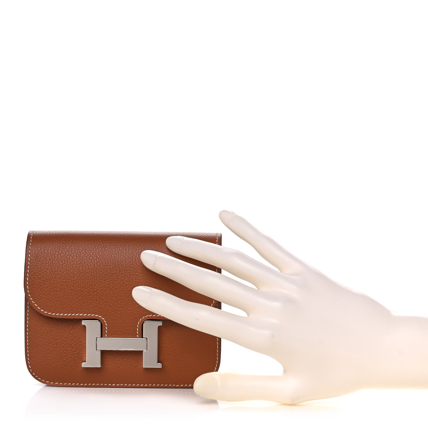 Hermes Evercolor Constance Slim Wallet Gold 2 of 14
