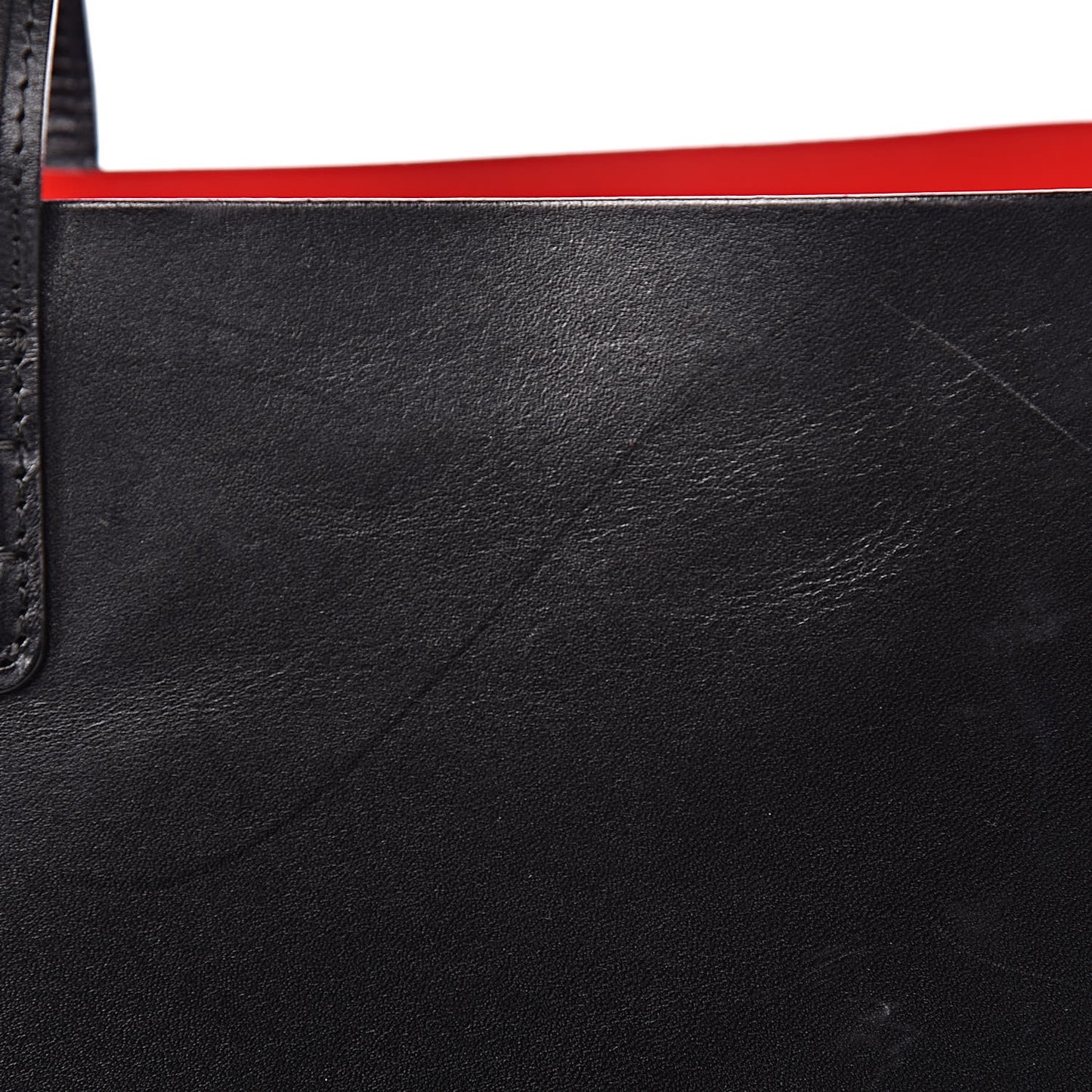 Smooth Calfskin Large Shopping Tote Black