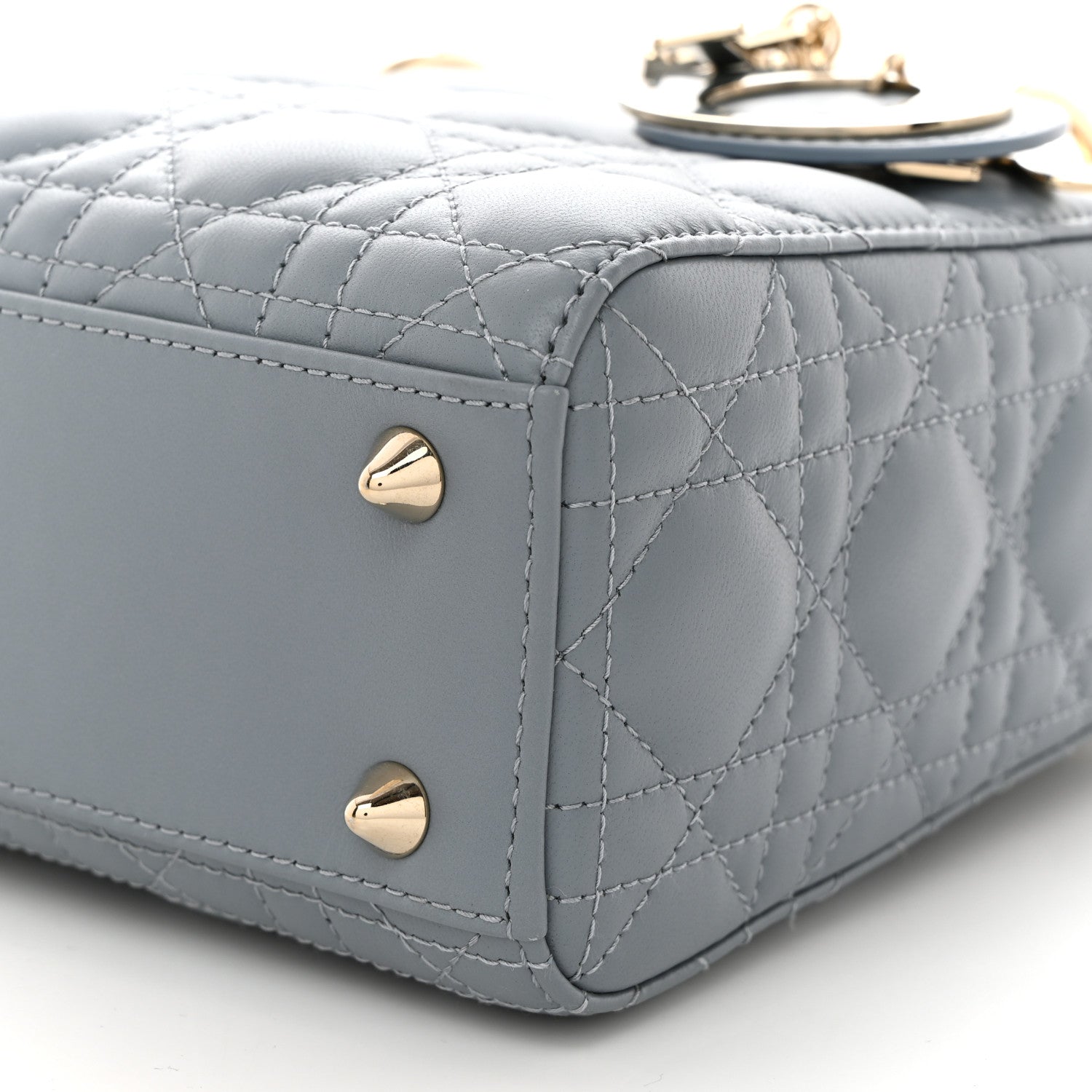 Christian Dior Lambskin Cannage Small My ABCDior Lady Dior Cloud Blue 11 of 11