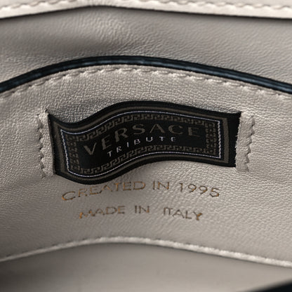 Versace Calfskin Medusa Lock Top Handle Crossbody Bag White 6 of 15