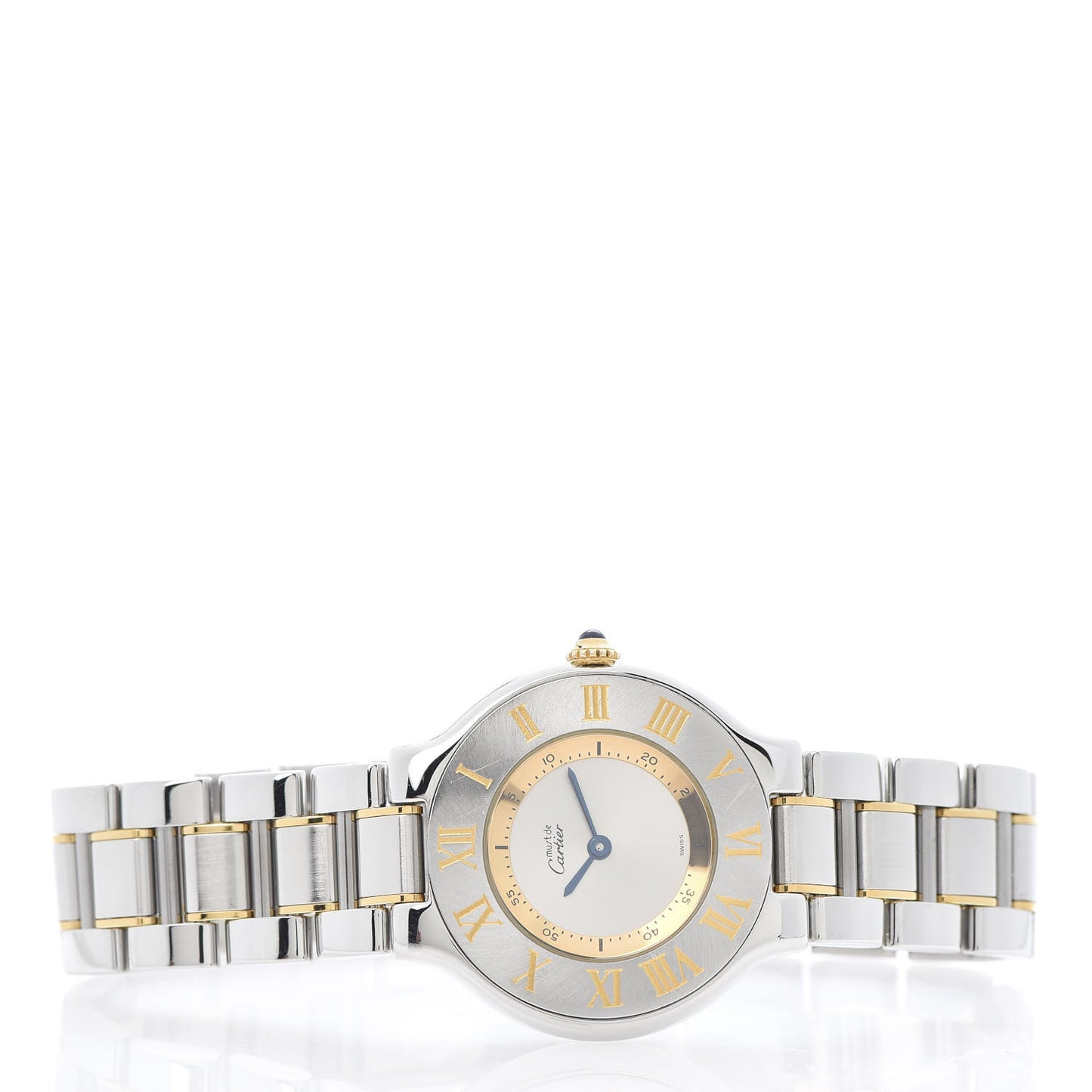 Stainless Steel 18K Yellow Gold 31mm Must De 21 Quartz Watch