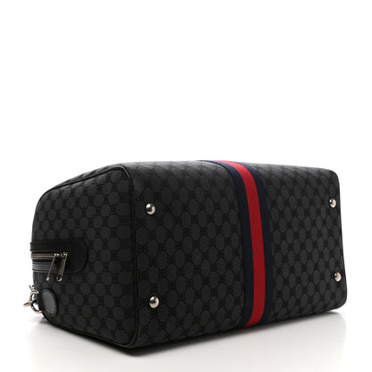 Gucci X BALENCIAGA BB Monogram Web Medium Ophidia Carry-On Duffle Bag Black 3 of 9