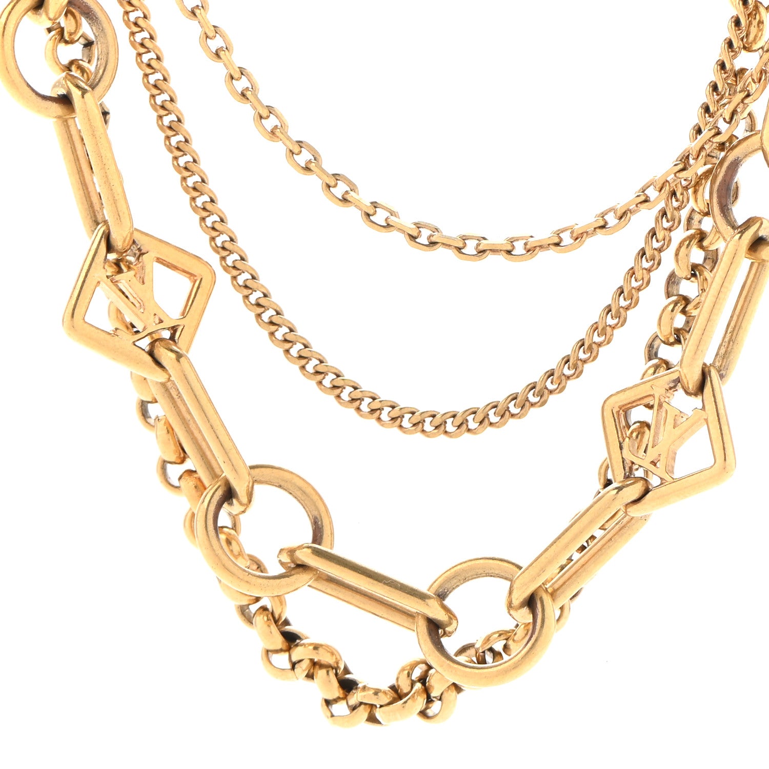 Louis Vuitton Collier Vegas Chain Necklace Gold 4 of 6