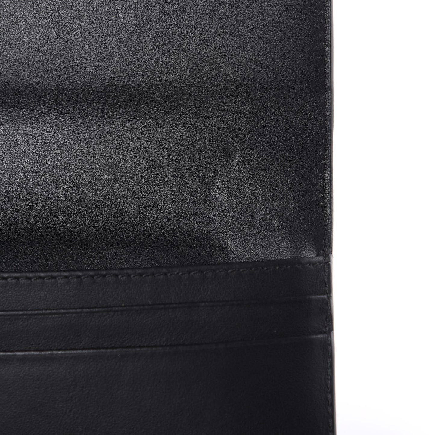 Grainy Calfskin Ashton Continental Flap Wallet Black