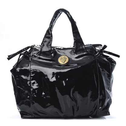 Gucci Patent Large Hysteria Tote Black 1 of 10